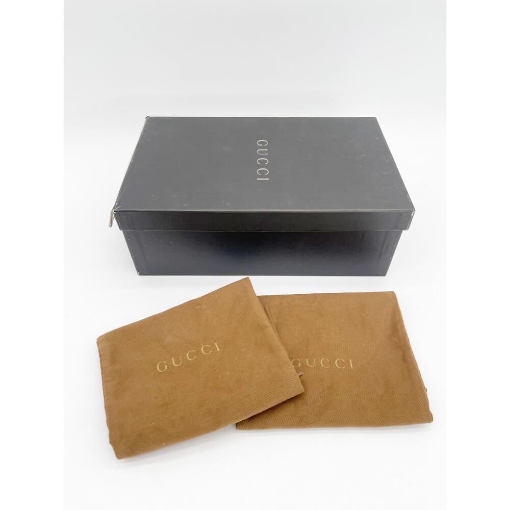 Gucci S/S 2002 Tom Ford Black Bamboo Heel Lace Up Wrap Sandal Heels US 7.5 - Picture 16 of 16